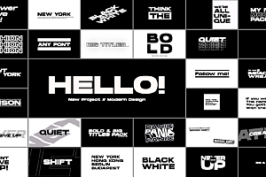 fcpx插件 30组大标题排版动画预设 可更改颜色支持中英文