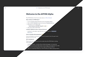 AFFiNE-开源可定制的下一代知识库