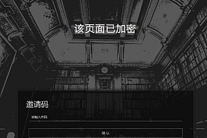 网站加密访问页+四套模版