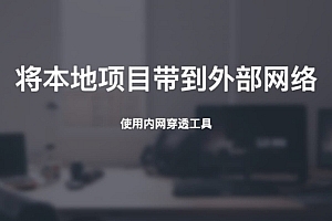 使用免费的内网穿透工具将本地项目带到外部网络