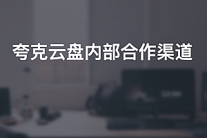 推个夸克云盘内部合作渠道